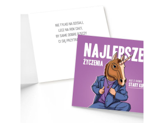 Kartki karnet DELTA kwadrat Wb1/118 urodziny dla faceta �mieszne