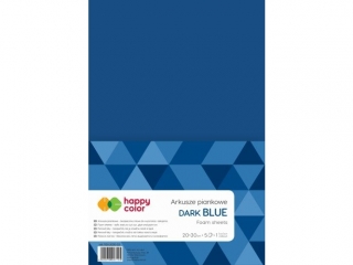 Arkusze piankowe A4, 5 ark, granatowe, Happy Color