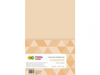 Arkusze piankowe A4, 5 ark, chamois, Happy Color