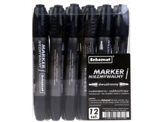 Marker niezmywalny SCHEMAT dwustronny 5780 czarny  SUPER-HURT