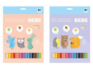 Kredki o�.tr.jumbo 12ko.BEBE Kids Pastel