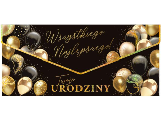 Kartka - koperta na pieni�dze KZK PREMIUM nr. 5 Urodziny Glamour