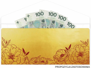 Kartka - koperta na pieni�dze KZK PREMIUM nr.11 Urodziny Z�ocona