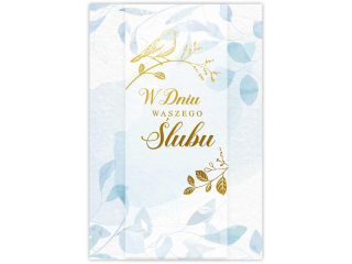 Kartka �lubna KZK B6 LUX nr.16 Elegancka z�ocona