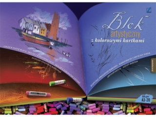 Blok techniczny kolorowy A3 20k. 300g KRESKA