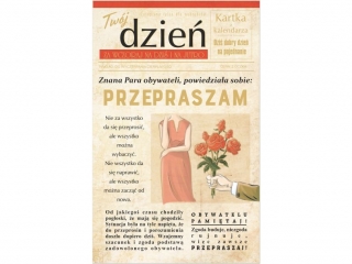 Kartki karnet B6 PRZEPRASZAM UR 02
