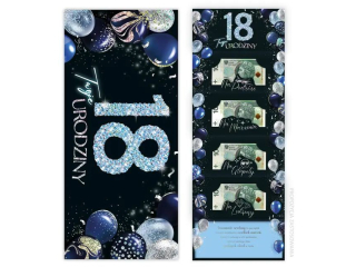 Kartka - koperta na pieni�dze KZK PREMIUM nr.16 osiemnastka