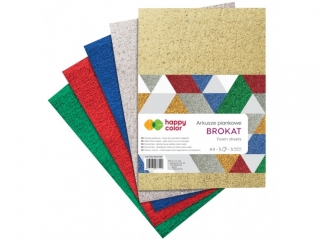 Arkusze piankowe MIX Brokat, A4, 5 ark., 5 kolor�w, Happy Color