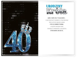Kartka urodzinowa KZK B6 nr.39 - 40te Urodziny Kr�la