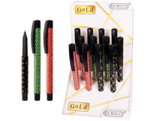 Pi�ro kulkowe na naboje CRESCO College, Gold display 12szt.