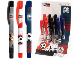 Pi�ro kulkowe na naboje CRESCO College, Football live display 12szt.