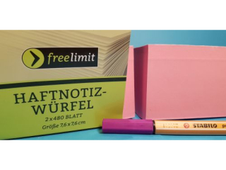 Karteczki samoprzylepne r�owe a2 76x76 480 kartek  SUPER-HURT