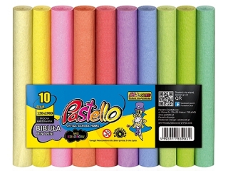 Bibu�a marszczona PASTELLO mini mini, 12x200cm pastelowa