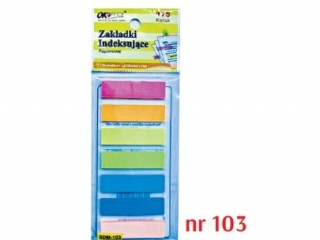 Zak�adki indeksuj�ce papierowe  103   12X45mm,  7 kolor�w,