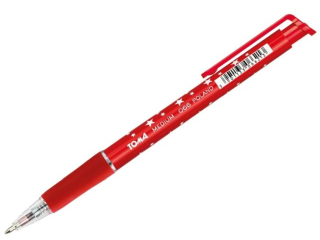 D�ugopis automatyczny TOMA w gwiazdki 1mm - CZERWONY