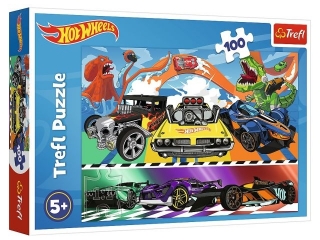 Puzzle  100 TREFL Hot Wheels - P�dz�ce samochody