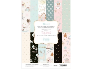 BLOK PAPIER�W KREATYWNYCH Z ELEMENTAMI DO WYCINANIA - FROSTY PASTELS,