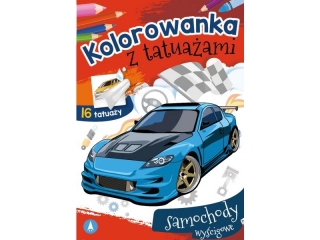 Kolorowanka SKRZAT z tatua�ami - Samochody wy�cigowe