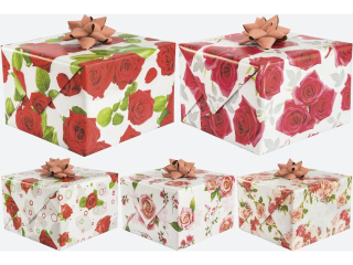 Papier ozdobny w rolkach POL-MAK 70x200 zestaw 27 kwiaty - foto , r�e