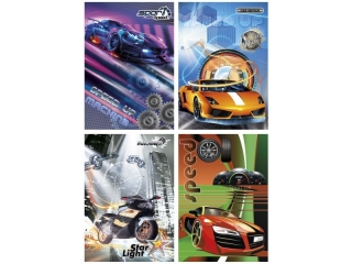 Teczka szkolna A4 z gumk� POL-MAK zestaw 667 Motoryzacja [opakowanie=10szt]