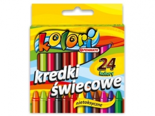 Kredki �wiecowe PENAMATE Premium 24 kolory  SUPER-HURT
