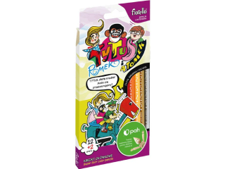 Kredki FIORELLO Super Soft 12 kol. + 2 gratis ostrz. tr�jk�tna Tytus  SUPER-HURT