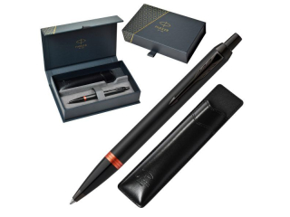 Zestaw prezentowy PARKER Im Vibrant ring orange, D�ugopis + Etui