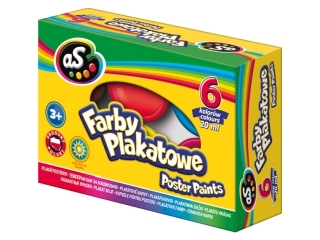 Farby plakatowe AS 6 kolor�w - 20 ml  SUPER-HURT