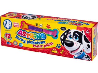 Farby plakatowe ASTRINO 12 kolor�w 20ml  SUPER-HURT