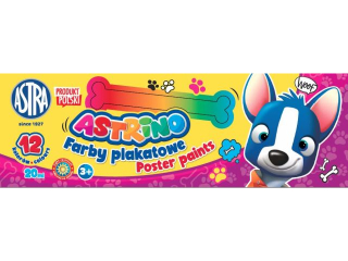 Farby plakatowe ASTRINO 12 kolor�w 20ml  SUPER-HURT