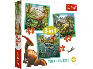 Puzzle   "3w1" TREFL Niezwyk�y �wiat dinozaur�w