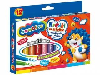 Kredki w sztyfcie BAMBINO 12 kolor�w