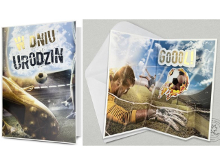 Kartka urodzinowa dla dziecka PAN DRAGON HM 250-04 Przestrzenna - Pi�ka