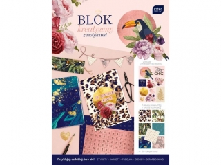 Blok kreatywny A4 z naklejkami INTERDRUK Art Deco