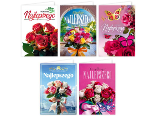 Kartki karnet DELTA KDLUR WB1/101 Wszystkiego Najlepszego, og�lny