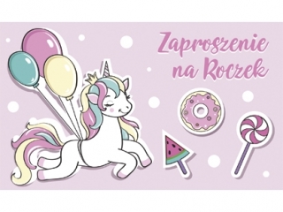 Kartki zaproszenia Pol-Mak Z 60084 Roczek dzieci�ce - dziewczynka a10