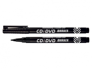 CD/DVD OHP MARKER, KOLOR CZARNY [opakowanie=12szt]