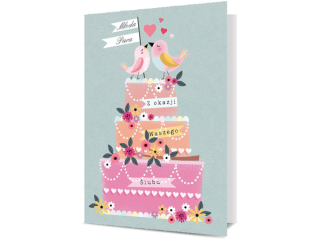Kartka �lubna PAN DRAGON K.B6 1873 Tort weselny