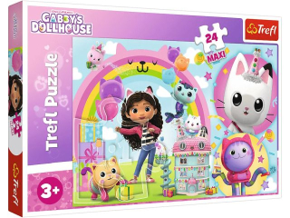 Puzzle   24 Maxi TREFL Koci domek Gabi - Weso�a Gabi