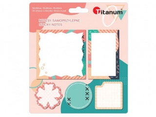 Notes samoprzylepny TITANUM Memphis mix 5 bloczk�w x 20k.