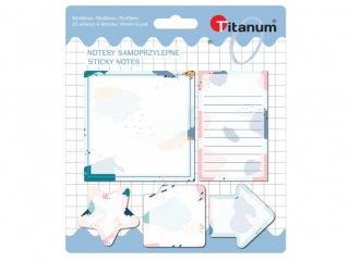 Notes samoprzylepny TITANUM Memphis mix 5 bloczk�w x 20k.