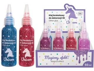 Klej brokat do dekoracji 3D INTERDRUK 50ml Unicorn