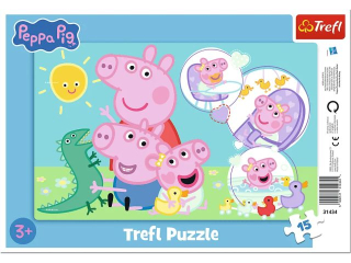 Puzzle   15 Ramkowe TREFL �winka Peppa  - Najmilsza �winka