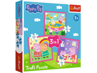 Puzzle   "3w1" TREFL Peppa i przyjaciele