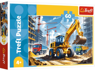 Puzzle   60 TREFL Traktor koparko - �adowarka