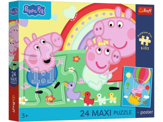 Puzzle   24 Maxi TREFL PREMIUM PLUS KIDS �winka Peppa - �winkowe dni