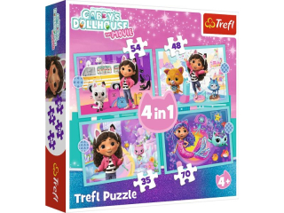 Puzzle   "4w1" TREFL Koci domek Gabi - Wielka przygoda Gabby