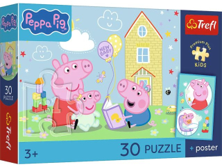 Puzzle   30 TREFL PREMIUM PLUS KIDS �winka Peppa - Peppa ma plan