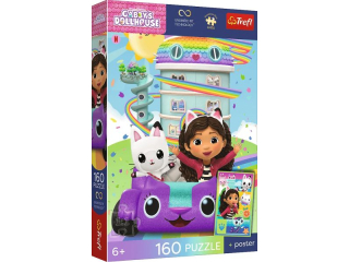 Puzzle  160 TREFL PREMIUM PLUS KIDS Koci domek Gabi - Pi�kna Gabby
