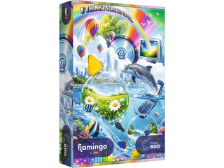 Puzzle  600 TREFL Flamingo by Trefl - Internetowy chaos Y2K